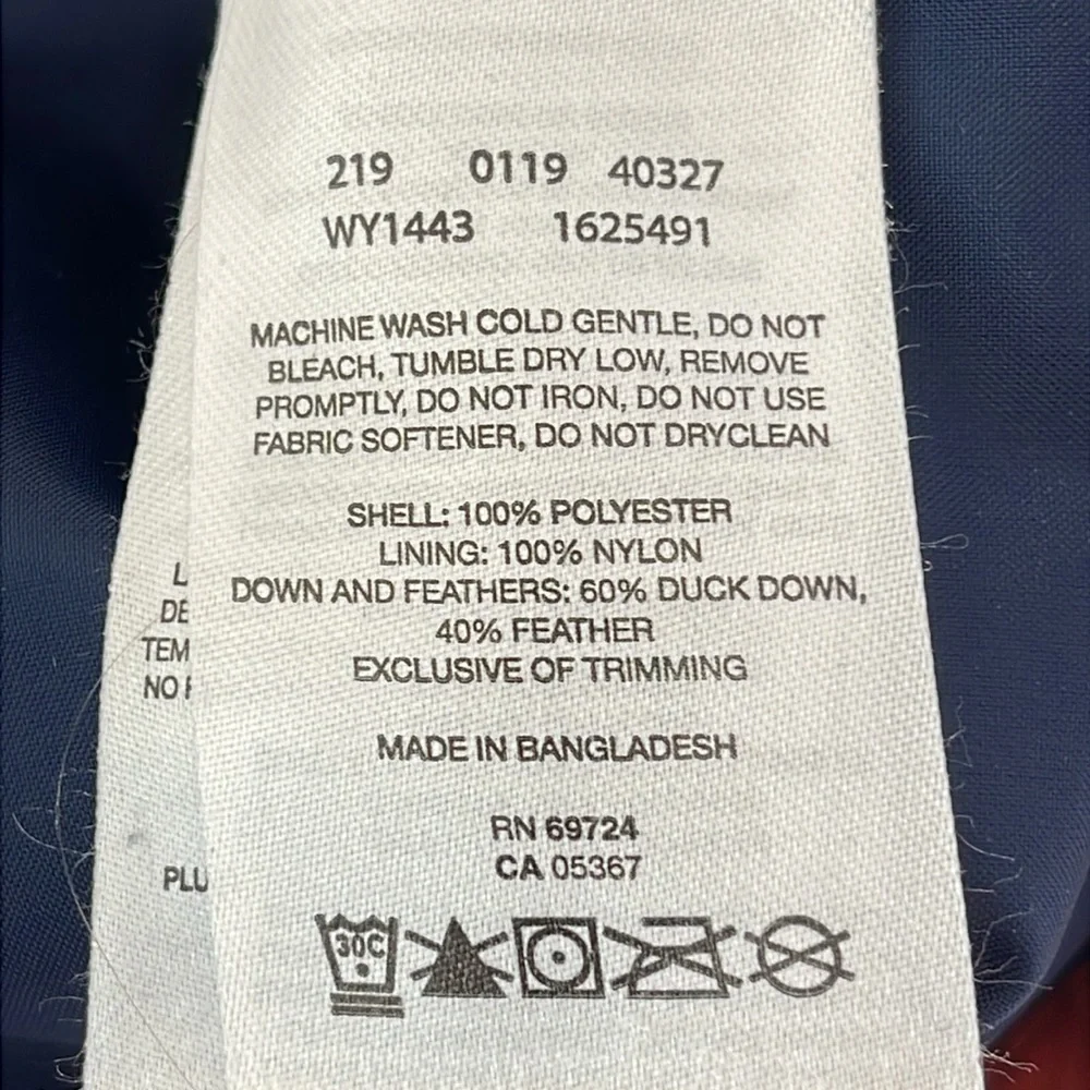 Columbia Down Youth Airspace Jacket in Dark Orange Front Pockets Size XS 6/7